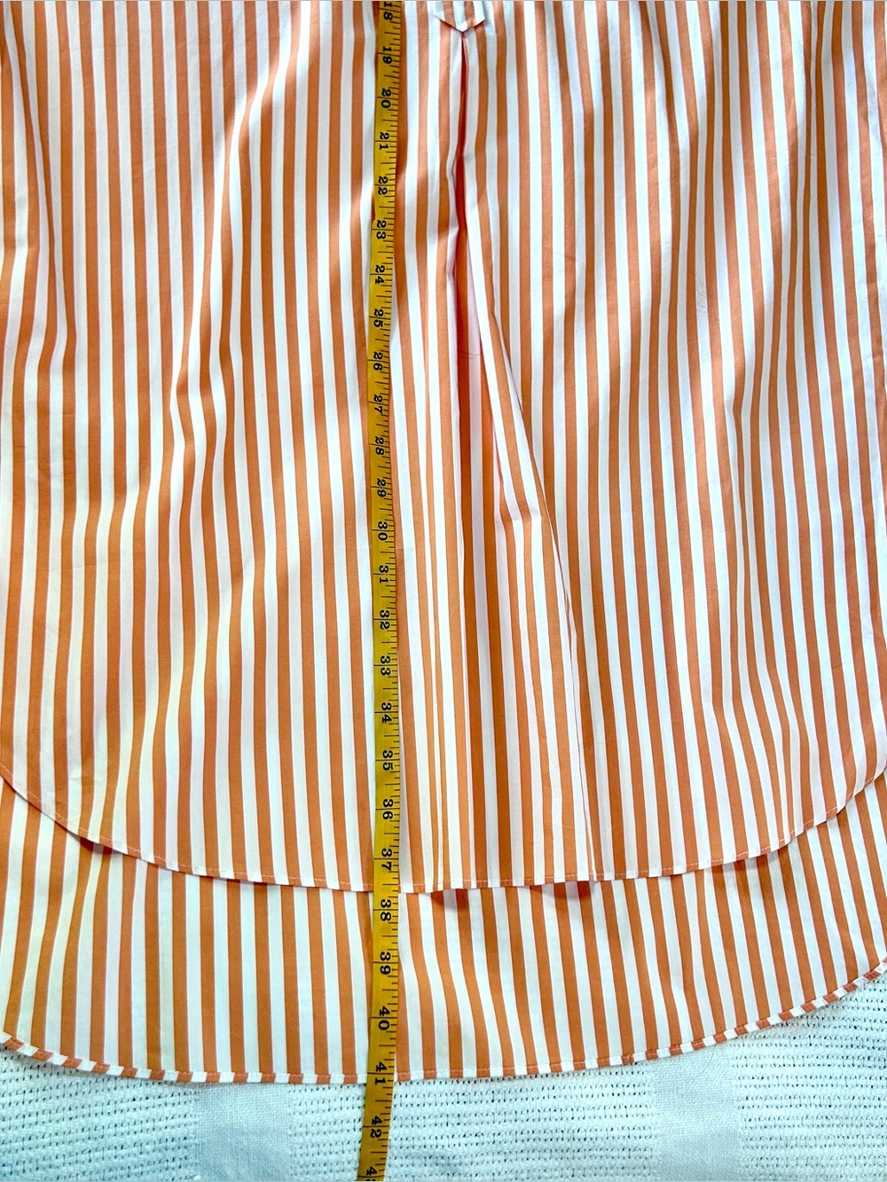 Polo Ralph Lauren Sample Orange Stripe Women’s Large Tunic Shirtdress Cotton - Picture 6 of 11
